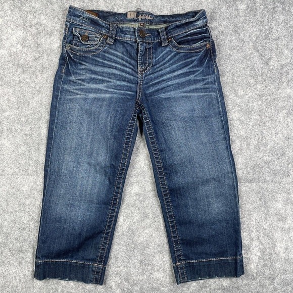 Kut from the Kloth KC564MA1N Crop Capri Embroidered Flap Pocket Jeans Size 4 - Picture 1 of 11